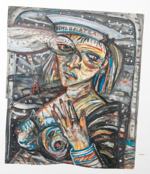 *JOYCE CAIRNS (B.1947) Portrait of a sailor