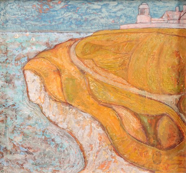 *HELEN JACKSON (CONTEMPORARY) Coastal landscape with lighthouse