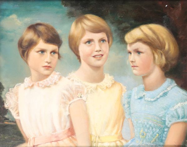 *ARTHUR BRADBURY (1892-1977) Portrait of Julie, Rosemary and Alison Henshaw