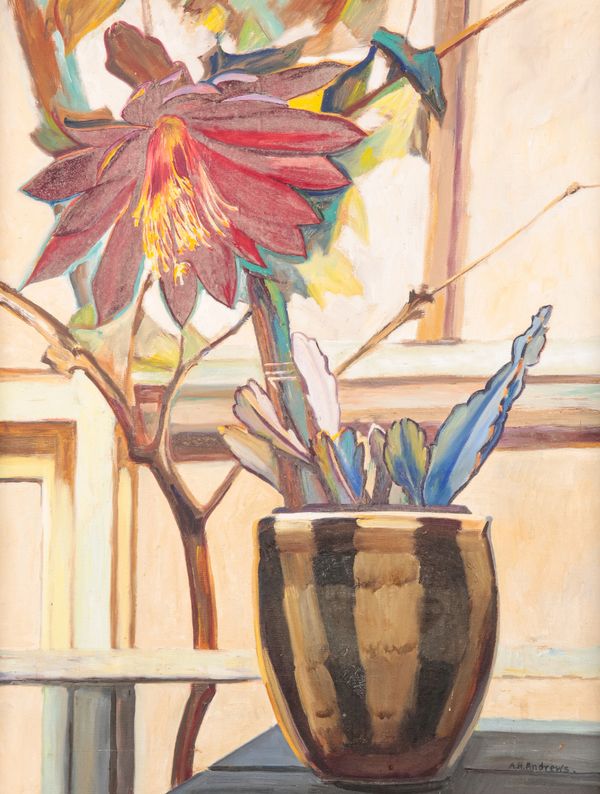 *ARTHUR HENRY ANDREWS (1906-1966) Still life with vase of flowers