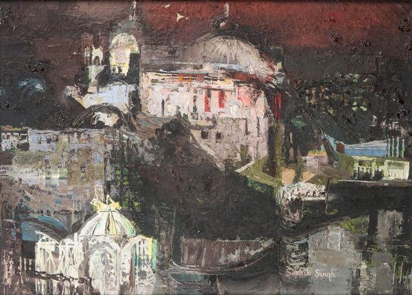 *SUSHILA SINGH (1904-1999) Cityscape at night