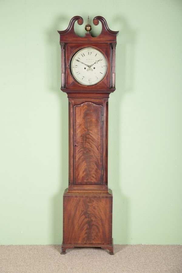 A REGENCY MAHOGANY LONGCASE CLOCK BY JONATHAN TOWLSON, CHILWELL