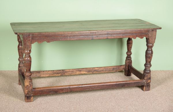 AN OAK REFECTORY TABLE