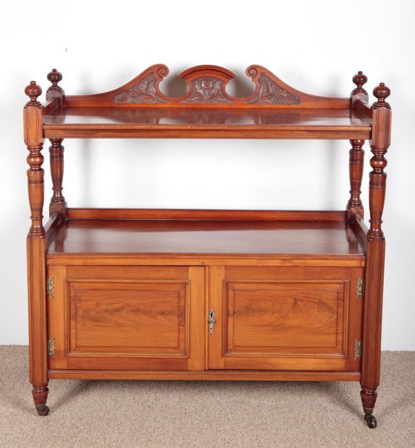 A VICTORIAN MAHOGANY TWO-TIER BUFFET