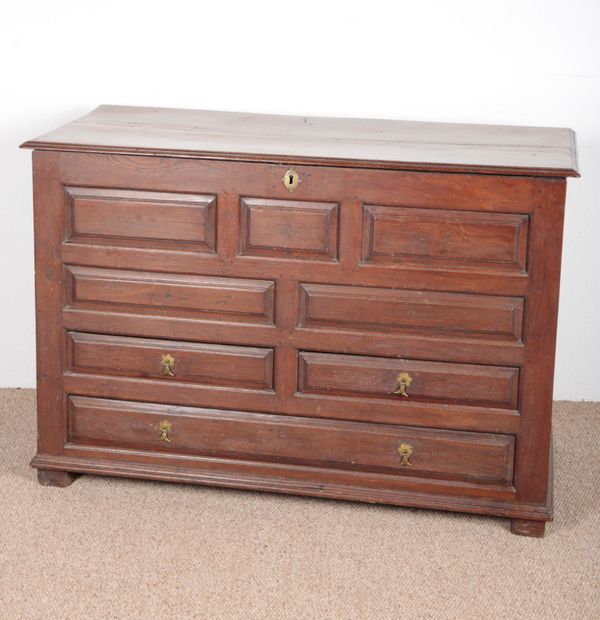 AN OAK MULE CHEST