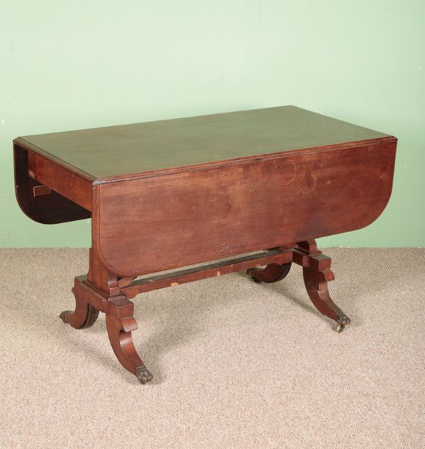 A VICTORIAN MAHOGANY DROP-LEAF SIDE TABLE