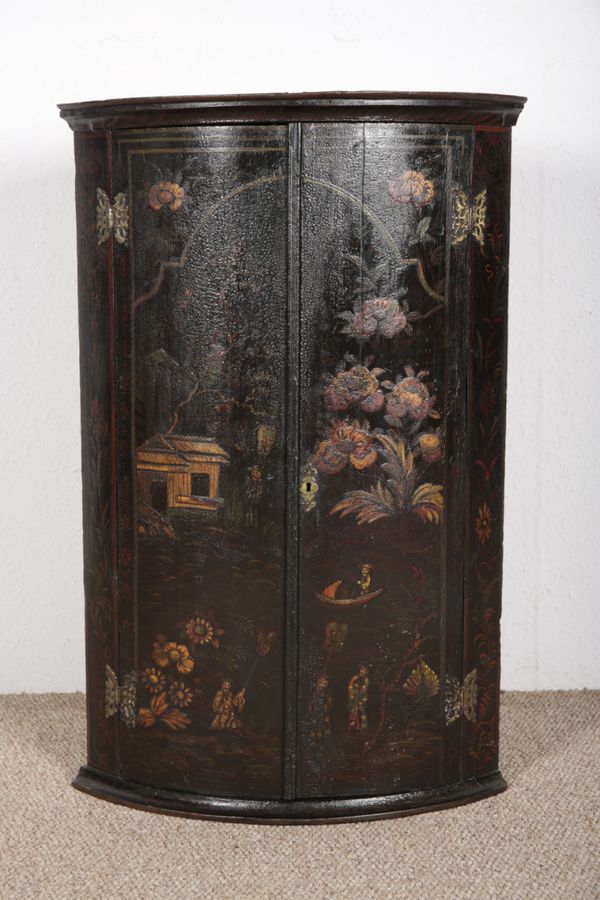 A CHINOISERIE CORNER CUPBOARD