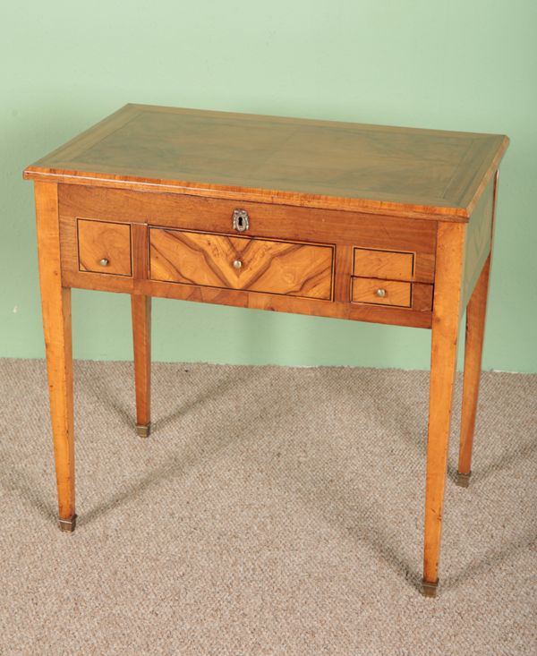 A FRENCH WALNUT & FRUITWOOD DRESSING TABLE