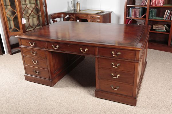 A MAHOGANY PARTNERS DESK