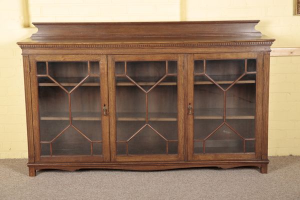 AN OAK BOOKCASE