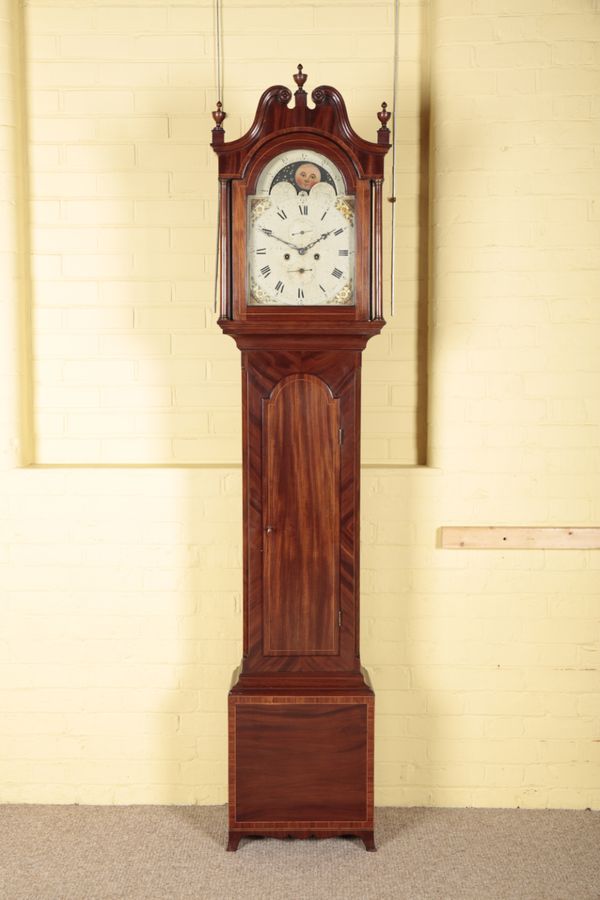 A GEORGE III MAHOGANY LONGCASE CLOCK