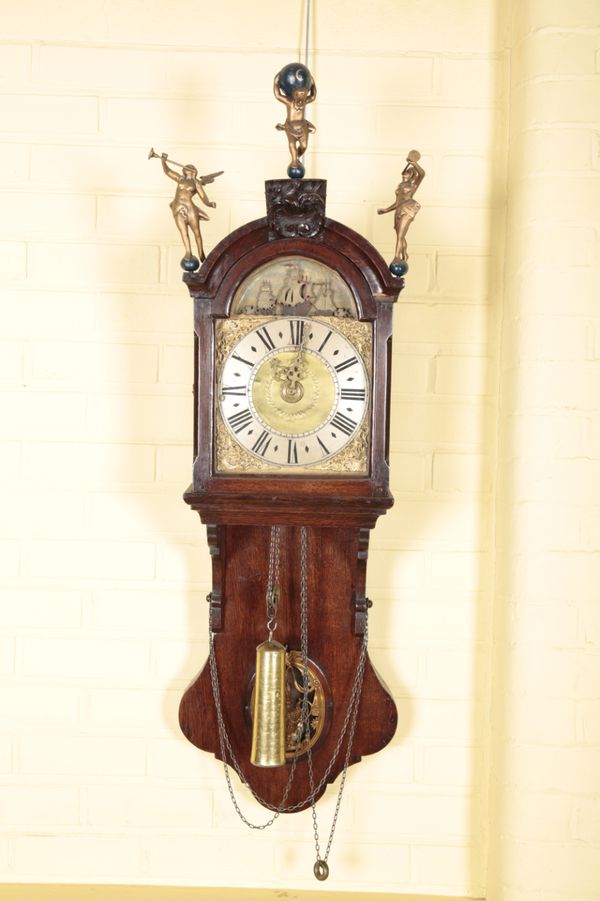 A DUTCH OAK STAART CLOCK