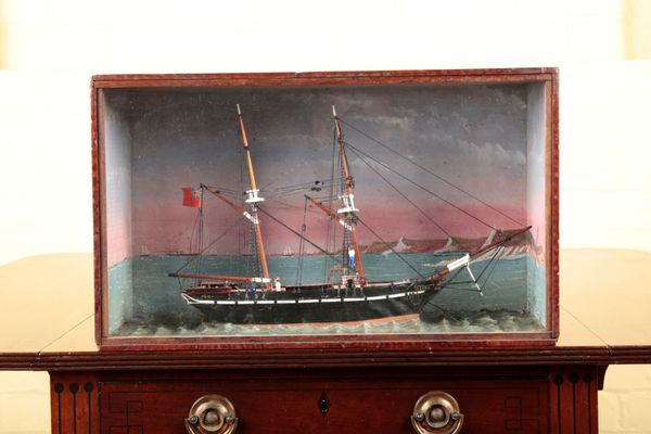 A LATE VICTORIAN WATERLINE MODEL OF THE SHIP 'A LINE'