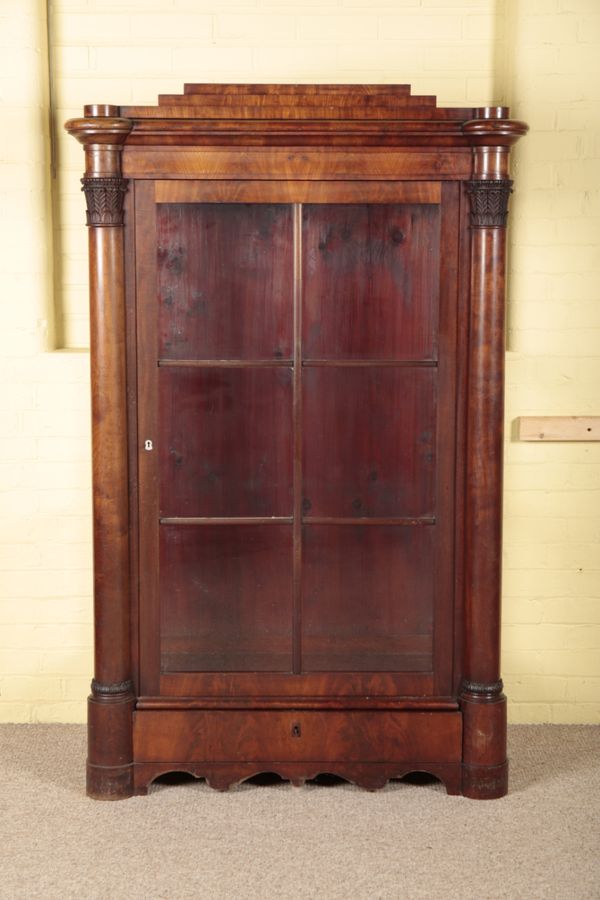 A VICTORIAN MAHOGANY DISPLAY CABINET