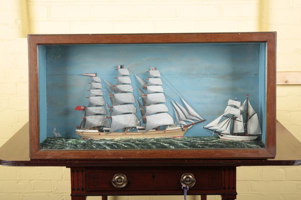 A VICTORIAN SHIP DIORAMA