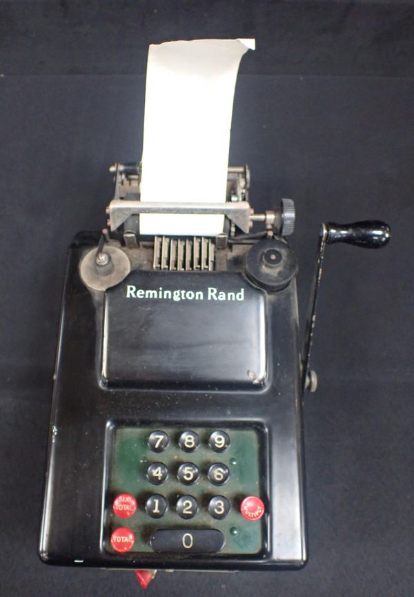 A 1930s REMINGTON RAND ADDING MACHINE