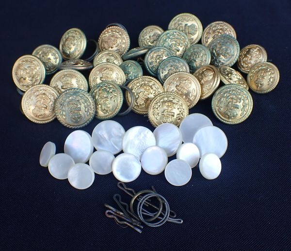 A COLLECTION OF NAVAL BRASS BUTTONS