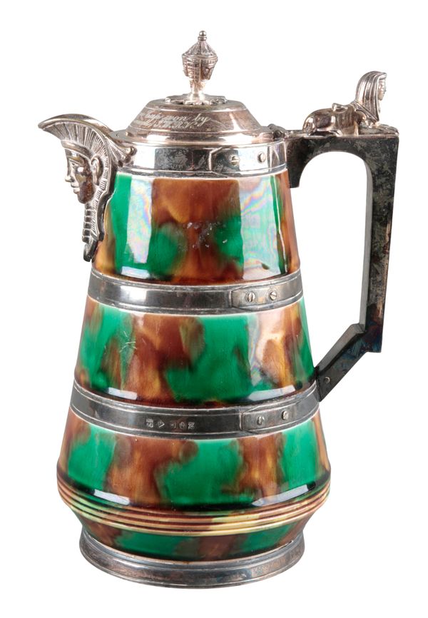 ‘THE SANDOWN CHALLENGE CUP’: A VICTORIAN MAJOLICA MILITARY TROPHY JUG