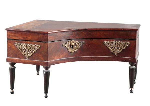 A VICTORIAN MAHOGANY MUSICAL NECESSAIRE IN THE FORM OF A GRAND PIANO