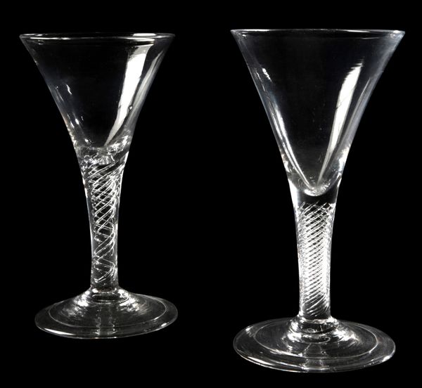 TWO OVERSIZED WINE GLASSES