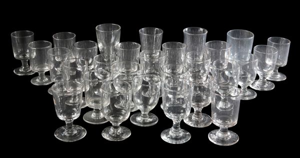 A LARGE COLLECTION OF GLASS RUMMERS