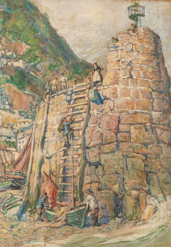 FRANCIS HENRY NEWBERY (1855-1946) 'The Pier, Clovelly'