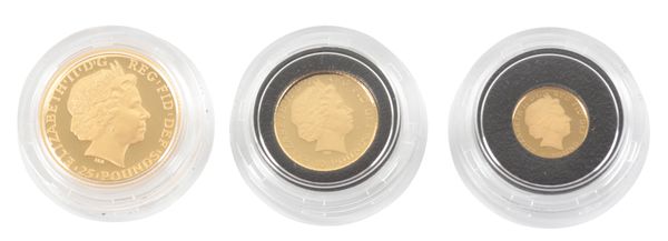 THE ROYAL MINT: A 2013 BRITANNIA GOLD PROOF THREE COIN SET