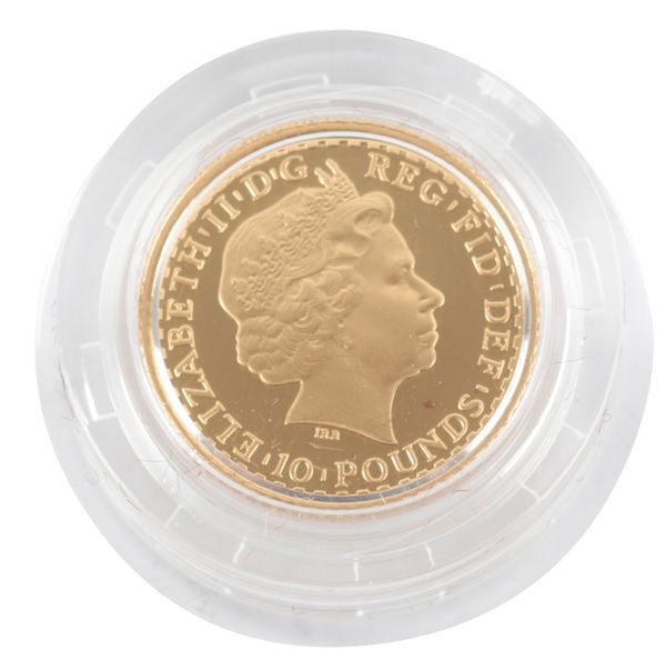 THE ROYAL MINT: A 2006 QUEEN ELIZABETH II BRITANNIA 1/10 OZ GOLD PROOF £10 COIN