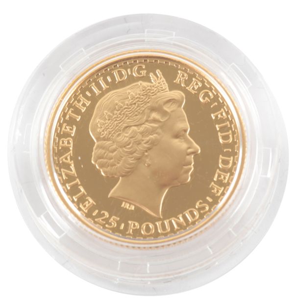 THE ROYAL MINT: A 2005 BRITANNIA 1/4 OZ GOLD PROOF £25 COIN