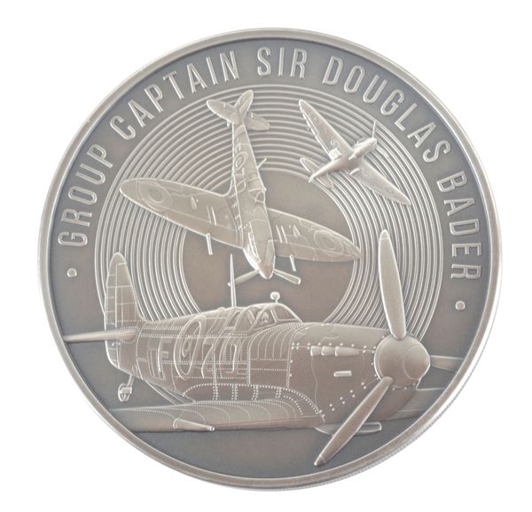 A "SIR DOUGLAS BADER SPITFIRE" 5 OZ COMMEMORATIVE COIN