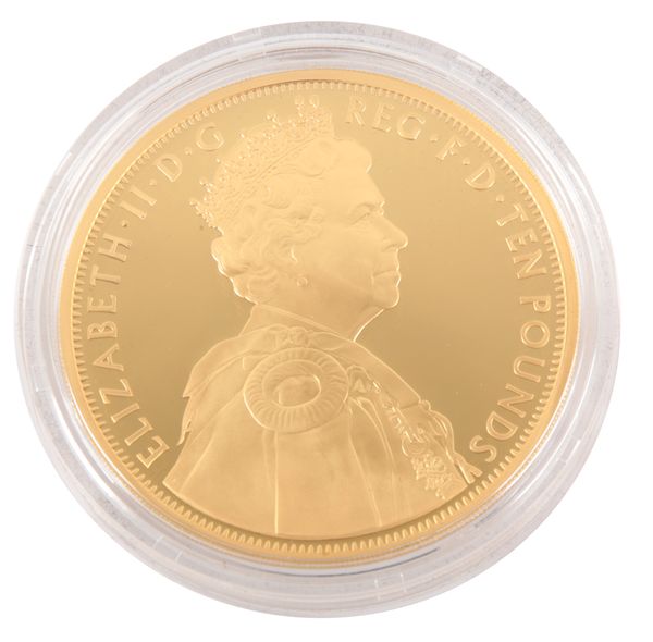 THE ROYAL MINT: A 2012 "DIAMOND JUBILEE" GOLD PROOF 5OZ COIN