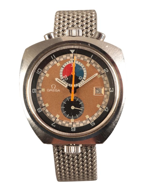 OMEGA SEAMASTER "BULL HEAD": A GENTLEMAN'S CHRONOGRAPH STAINLESS STEEL WRISTWATCH