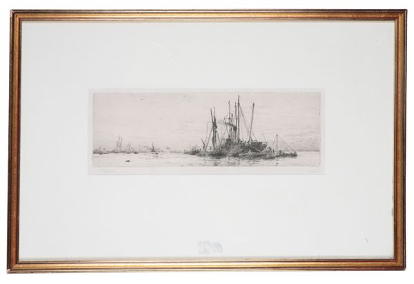 WILLIAM LIONEL WYLLIE (1851-1931) Maritime scene