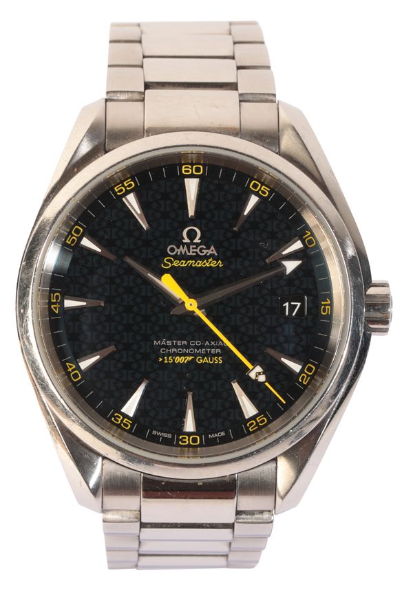 OMEGA SEAMASTER CO-AXIAL CHRONOMETER "JAMES BOND": A GENTLEMAN'S STAINLESS STEEL BRACELET WATCH