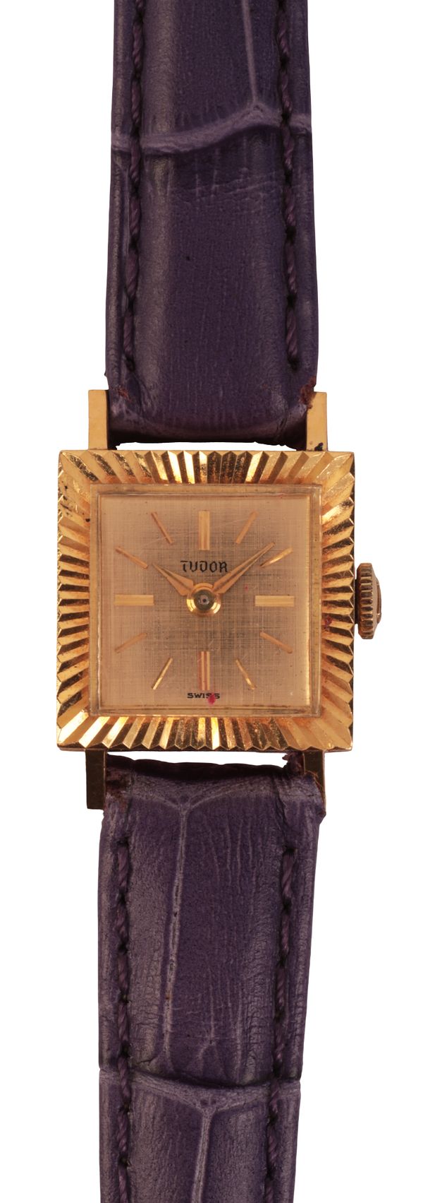 TUDOR: A LADY'S 18CT GOLD WRISTWATCH