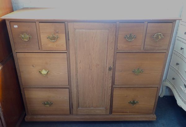 AN EDWARDIAN ASH CABINET