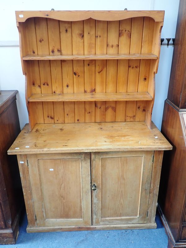 A 19TH CENTURY PINE DRESSER BASE