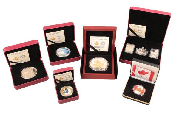 ROYAL CANADIAN MINT 2021 "MAPLE LEAVES IN MOTION" $50 FINE SILVER PROOF COIN