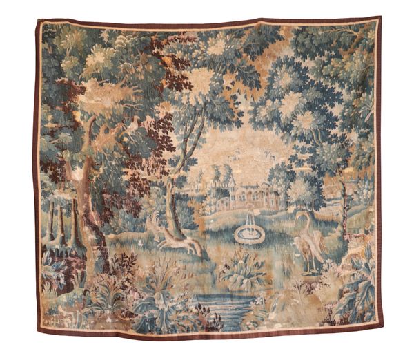 A FRANCO-FLEMISH VERDURE 'GAME PARK' TAPESTRY PANEL