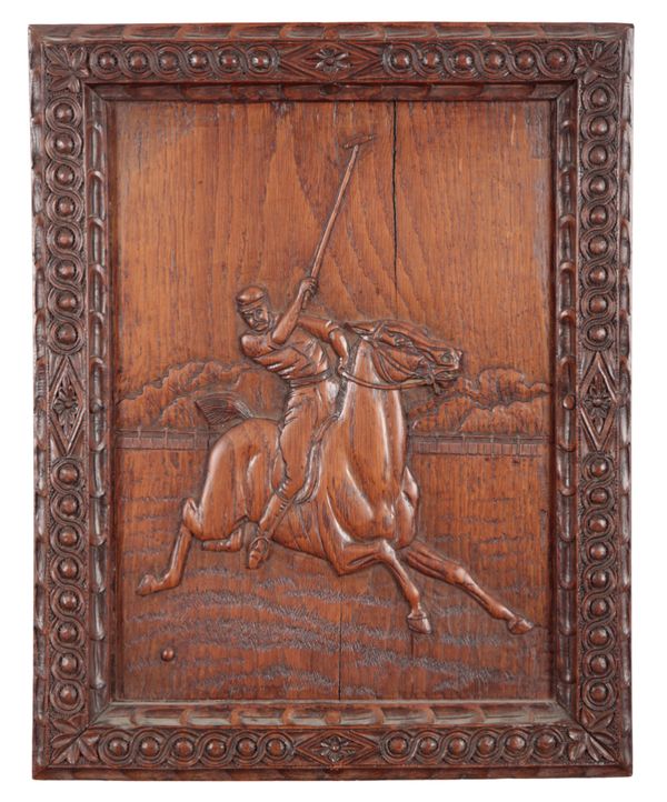 AN OAK WALL PLAQUE