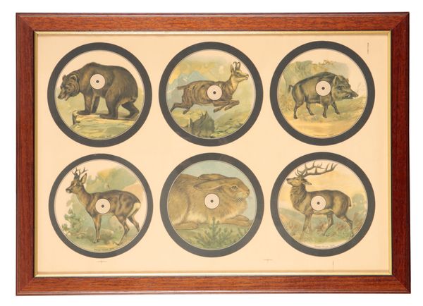 A VINTAGE HUNTING TARGET PRINT