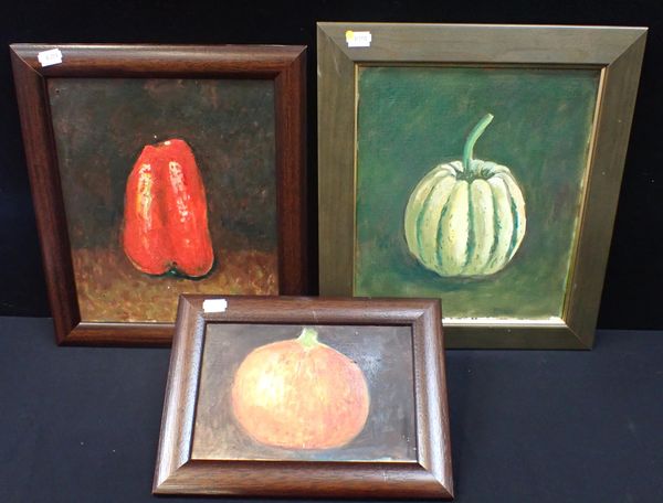 EDWARD SWINGLEHURST: THREE STILL LIFE PAINTINGS OF FRUIT