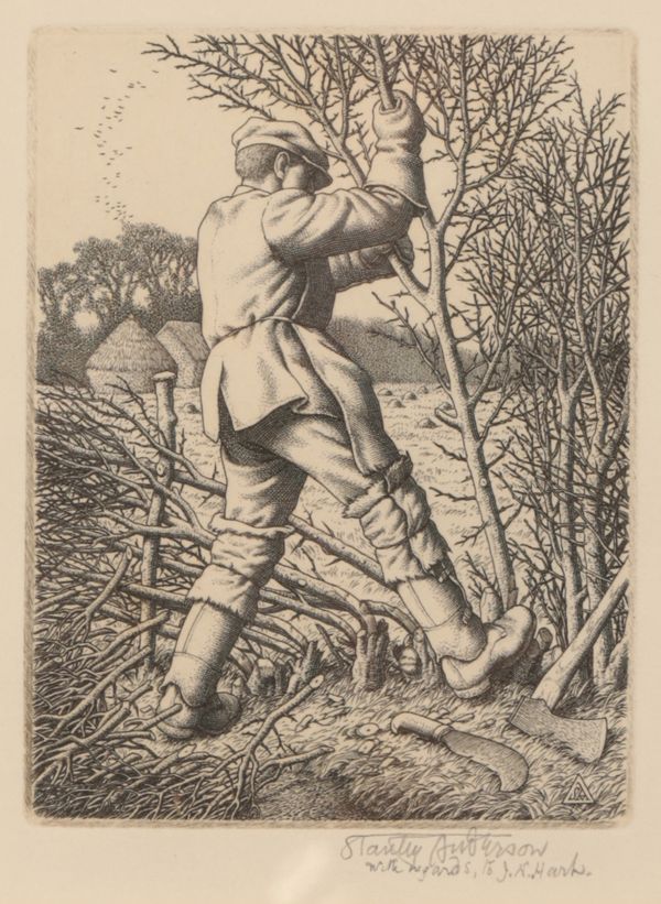 *STANLEY ANDERSON (1884-1966) 'Hedge-Laying'