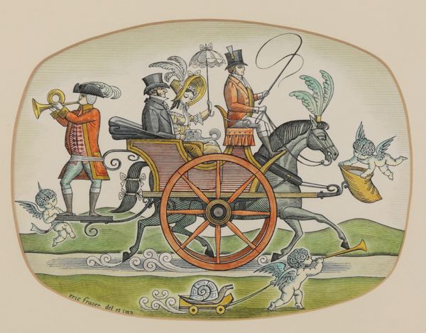 *ERIC FRASER (1902-1984) A set of six depictions of fantastical modes of transport