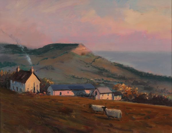 *JOHN BOYD (Contemporary) 'Sundown, Upcot Farm, Golden Cap, Dorset'