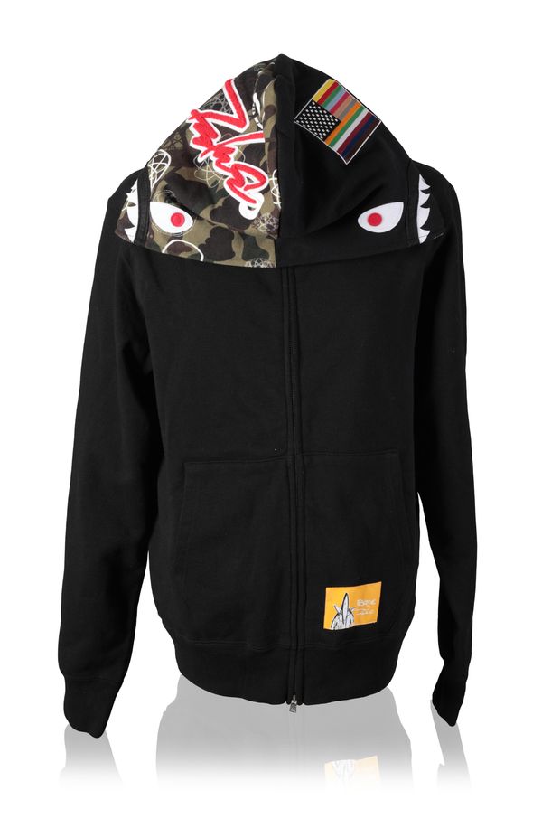 A BATHING APE (BAPE) X FUTURA: A 'SHARK' HOODIE