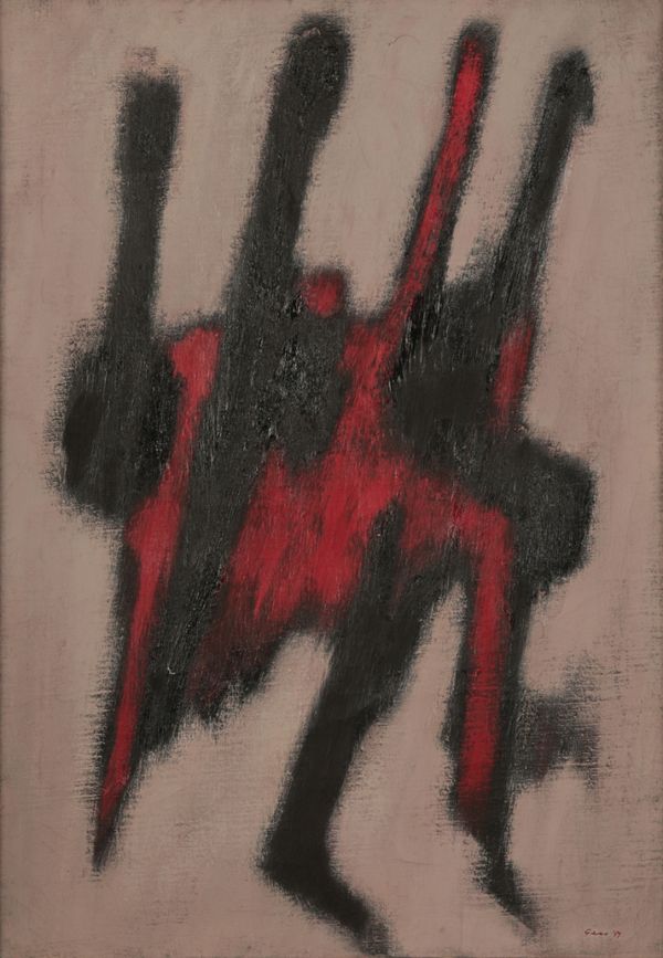 *WILLIAM GEAR (1915-1997) 'Black/Red Figure, No. 3'