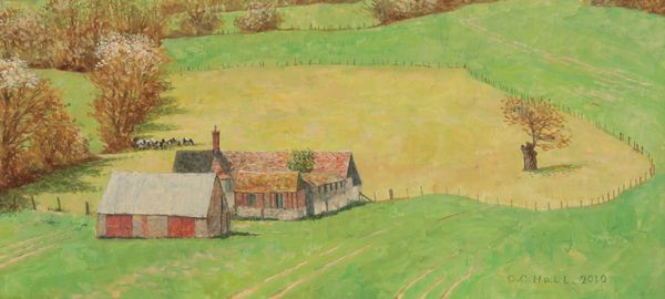 *CHRISTOPHER COMPTON HALL (1930-2016) 'Farmhouse at Gerberoy'