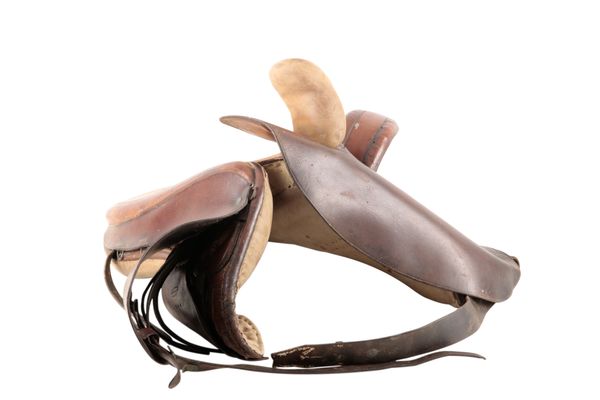 OWEN & CO., 25 MOUNT ST, LONDON: A LEATHER SIDE SADDLE