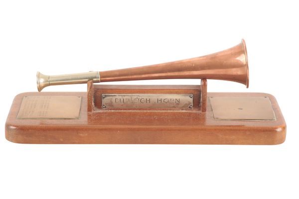 SWAINE & ADENEY: A COPPER AND NICKEL 'BUDLEIGH' HUNTING HORN